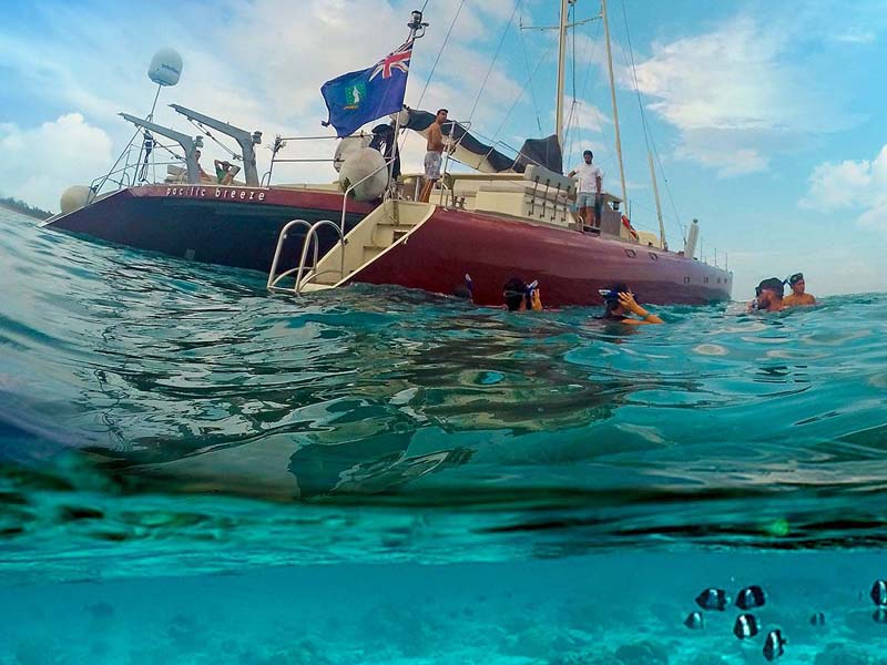 mayan blue catamaran